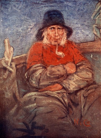 An Old Fisherman of Scheveningen, 1904 by Nico Jungman